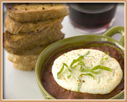 Baked Cheese with Tomato Sauce