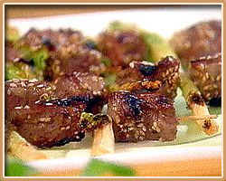 Beef and Scallions, Mushroom Sauce