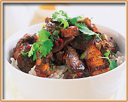 Beef with Tofu and Rice 