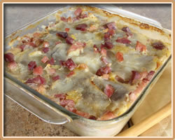 Ham and Cheese Potatoes Au Gratin