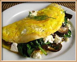  Mushroom And Spinach Omelet